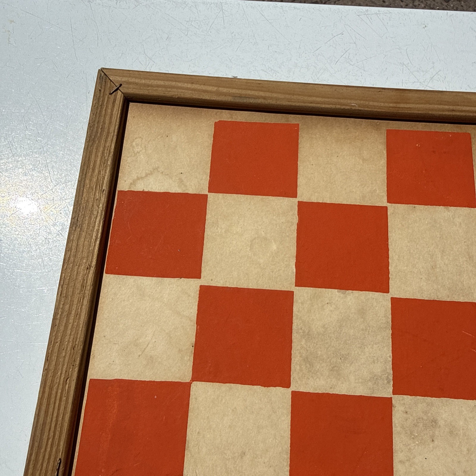 Vtg Wa-Hoo Wahoo Game Board Creative Designs Texas Indian Western Framed Checker