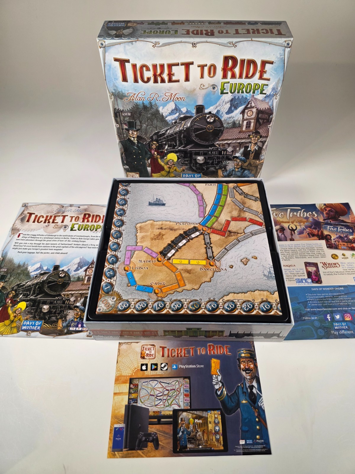 Ticket To Ride Europe Board Game – 100% Complete – 2012 Days of Wonder