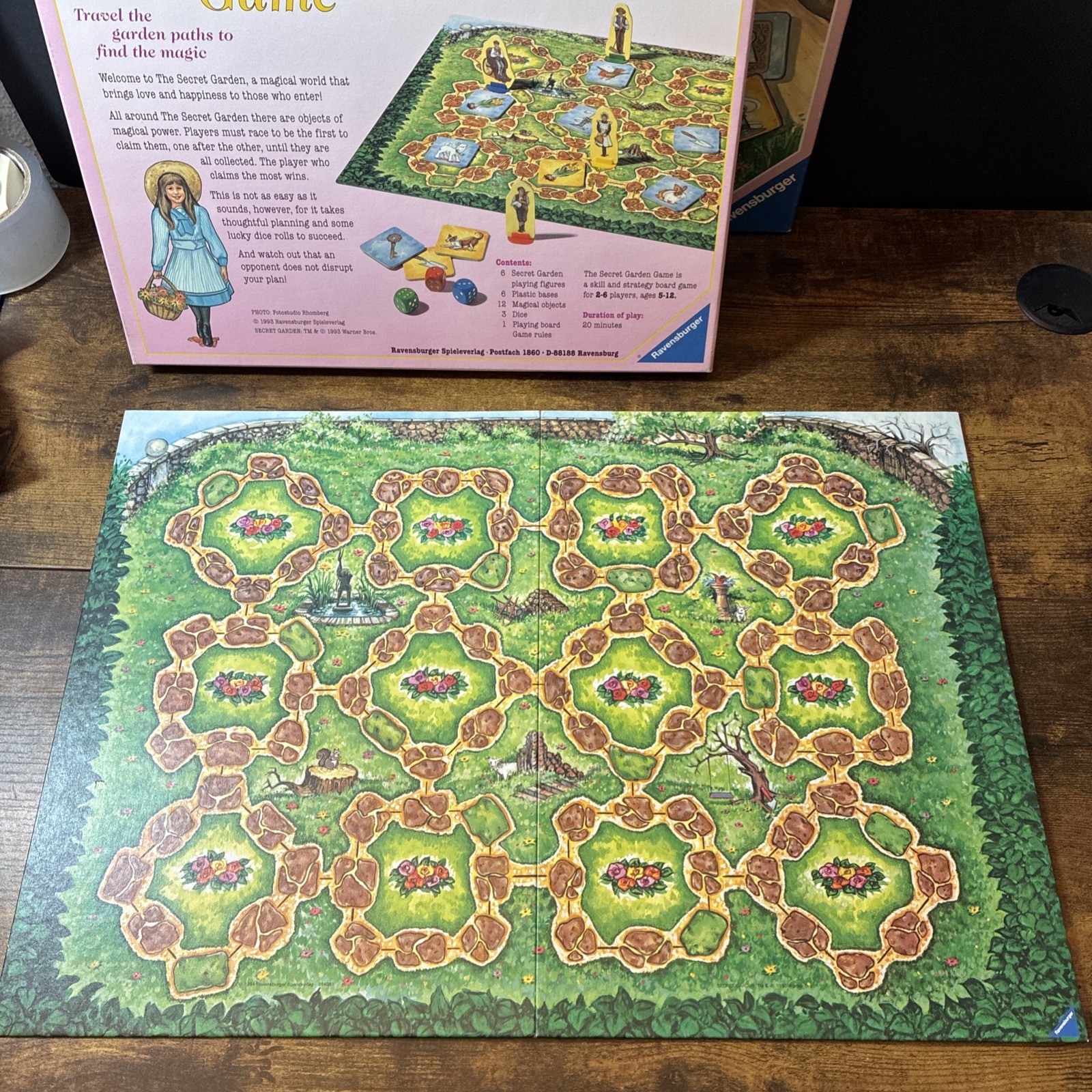 1993 The Secret Garden Game by Ravensburger Complete Game Set Warner Bros