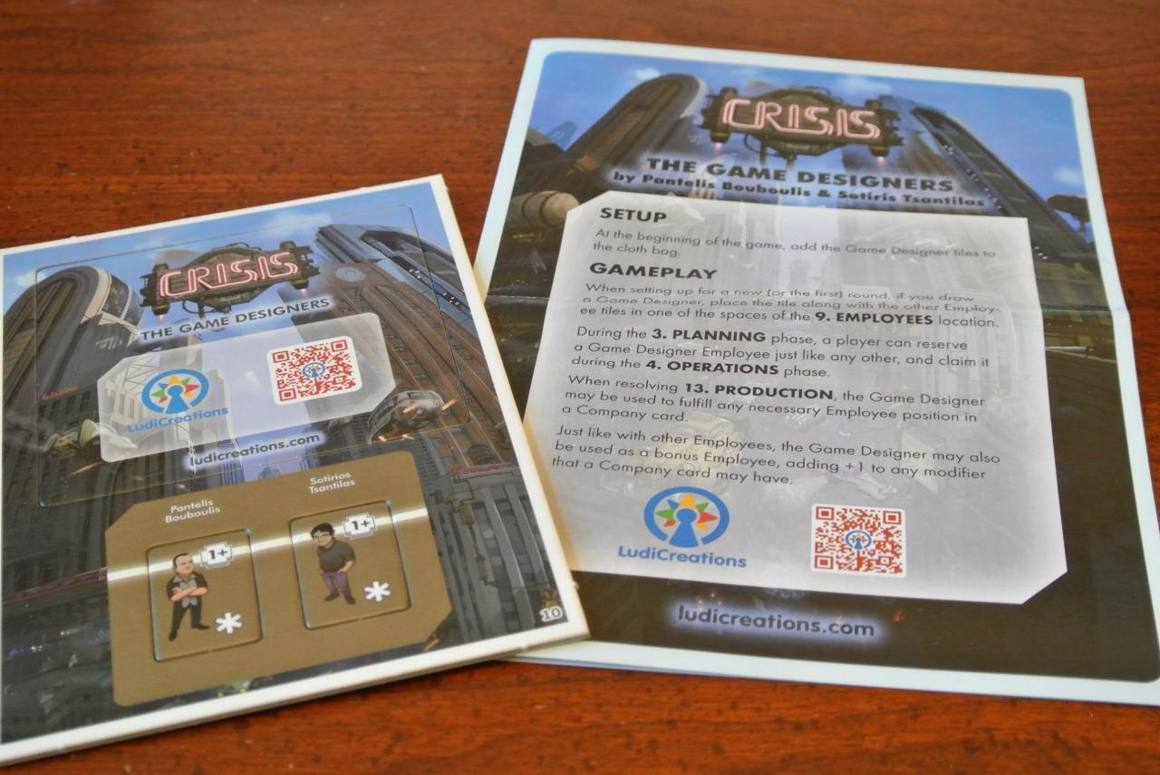 CRISIS – GAME DESIGNERS Board Game Expansion Promo BRETTSPIEL ADVENT CALENDAR