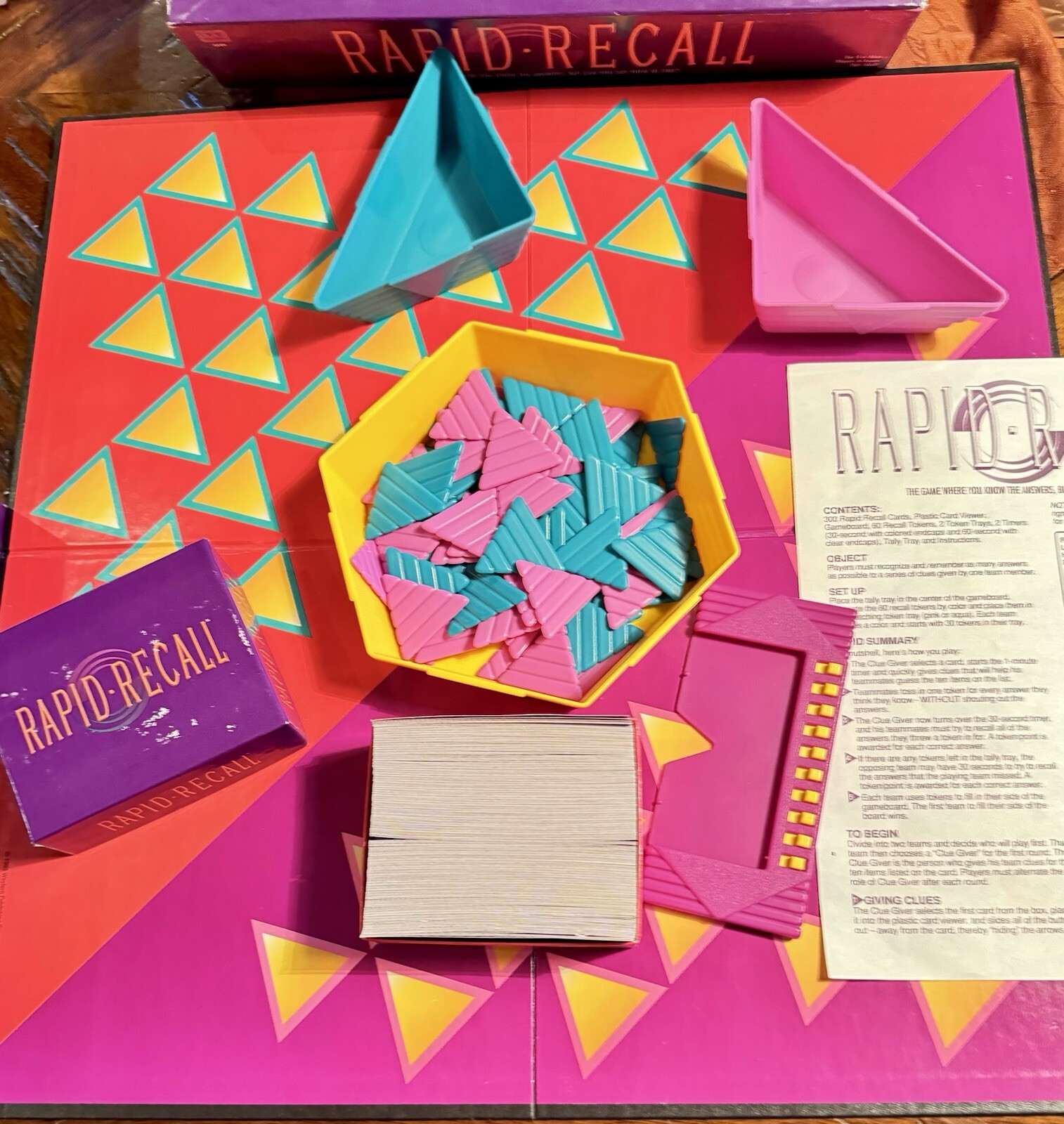 RAPID RECALL Board Game 1993 VINTAGE 100% COMPLETE