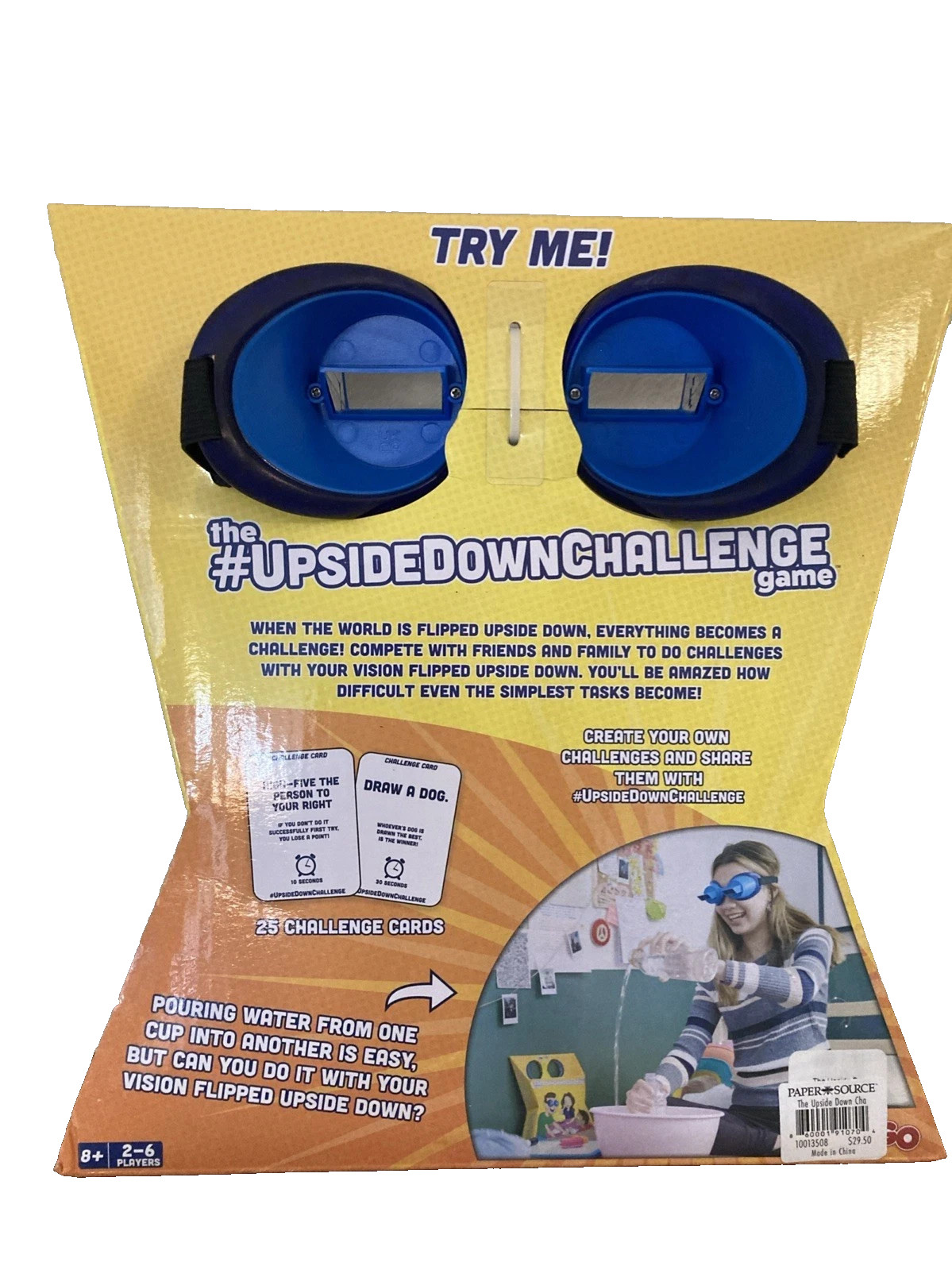 The Upside Down Challenge Game Family Fun With Goggle NEW Vango Toys 2-6 Players