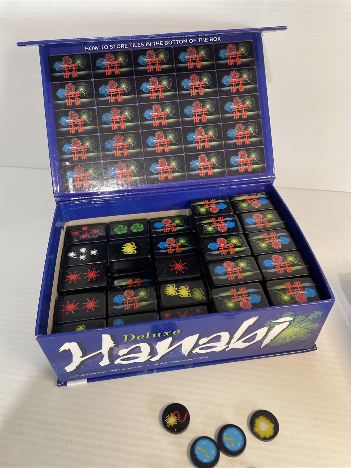 “Hanabi Deluxe” Game – Domino version of Hanabi. Missing 1 X Domino Tile