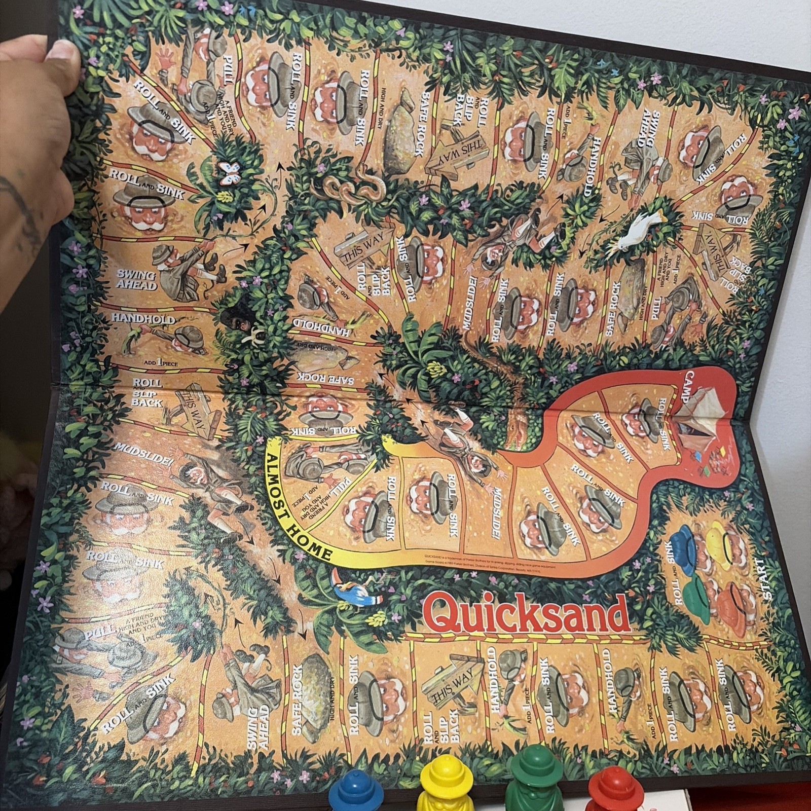 Quicksand The Slip, Slide or Sink Board Game Parker Brothers VTG 1989 Complete