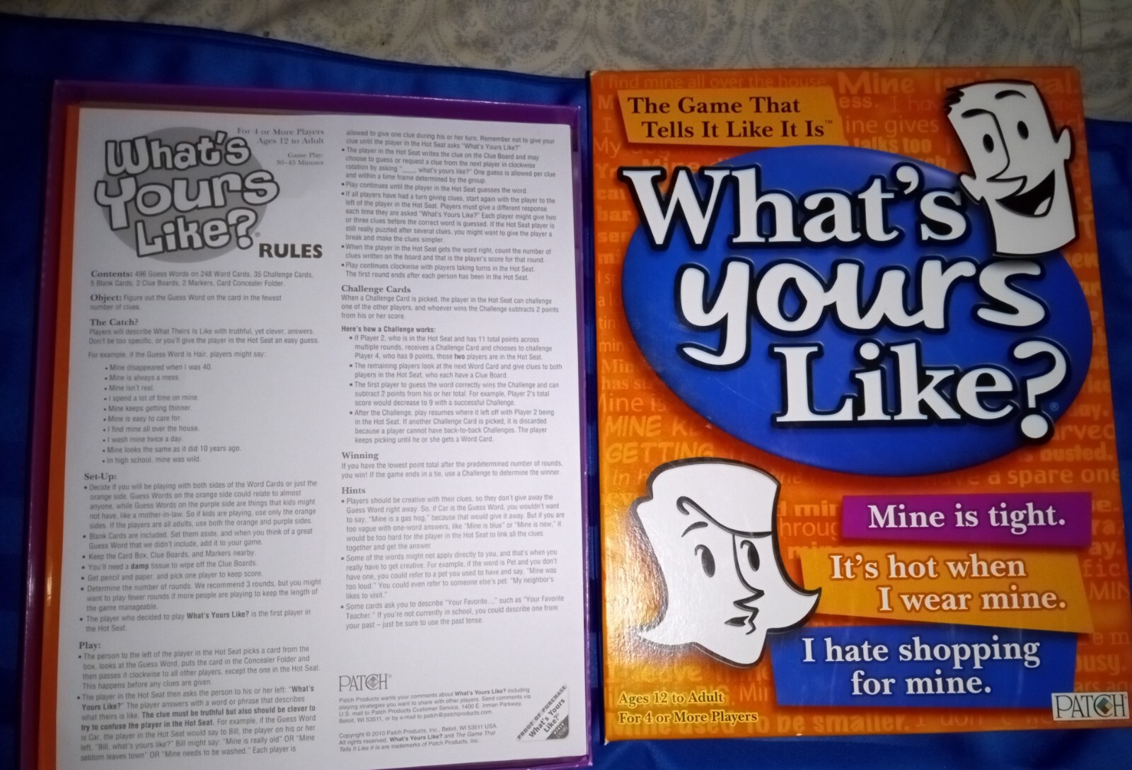 What’s Yours Like? The Game That Tells It Like It Is; Party Game