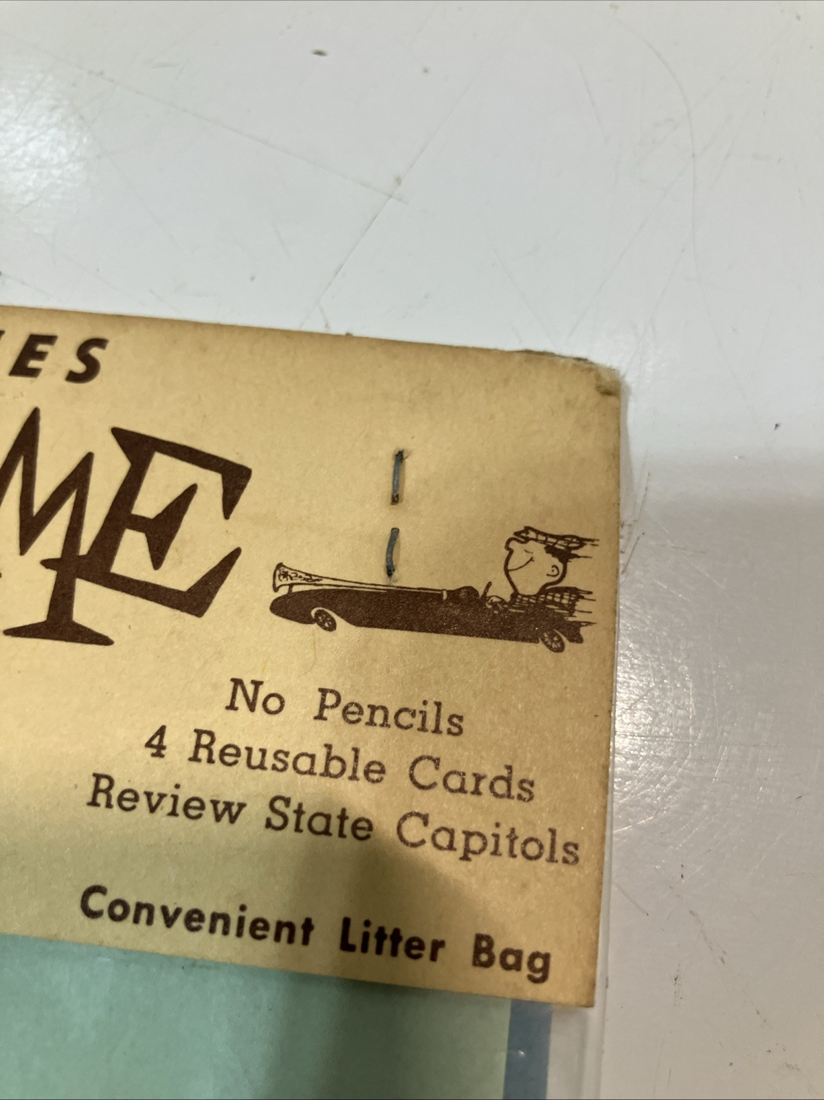Vintage 1950s/60s Dumas Products License Number Plate Game Family travel set