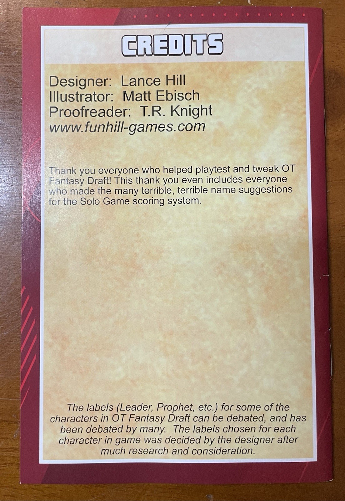 HTF Funhill Games ~ OT ~ FANTASY DRAFT ~ Open Box Great Condition 1-5 Players