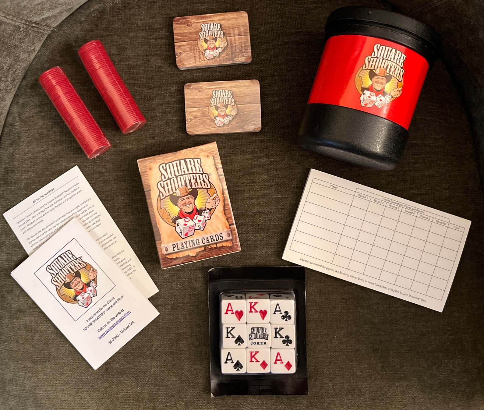 Square Shooters Game “The First Deck of Cards On Dice” by Heartland NEW