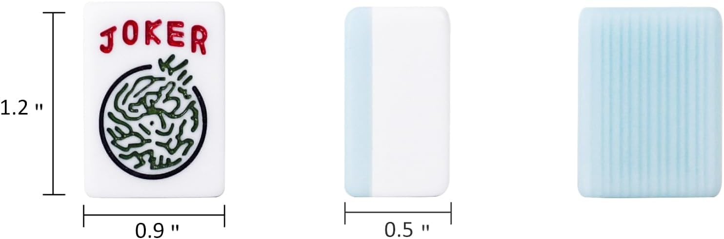 GUSTARIA American Mahjong Tiles 4 inches x 8 x 3 inches, Light Blue