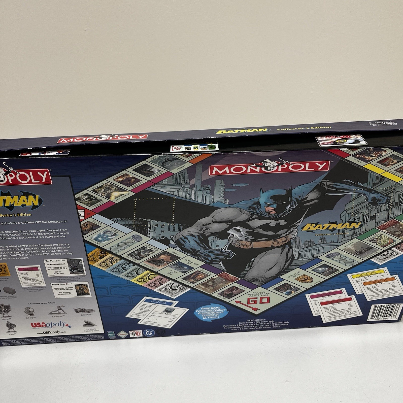 MONOPOLY Batman 2005 Board Game w/ 6 Pewter Tokens 100% Complete Great Condition