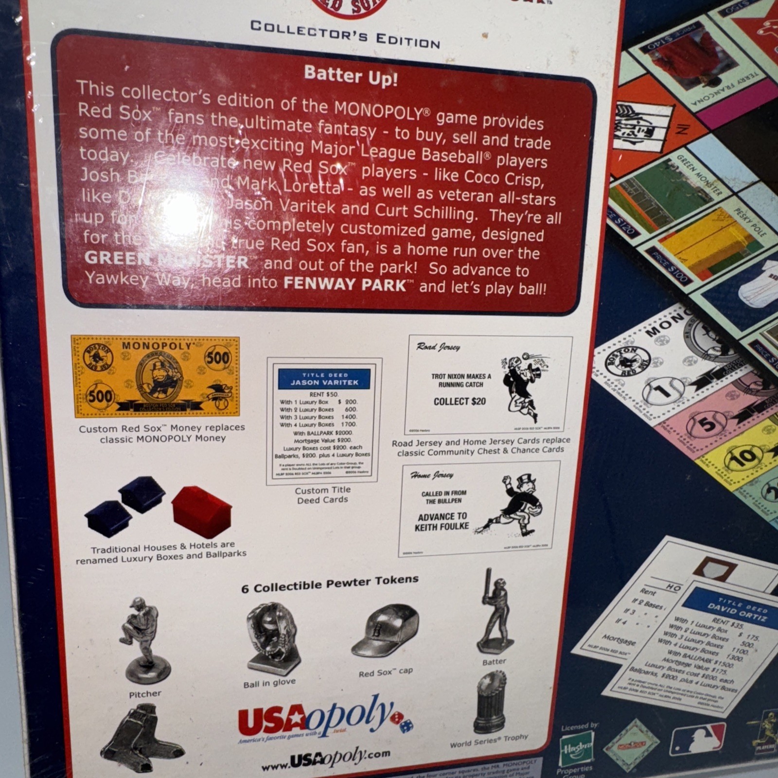 Monopoly – Boston Red Sox Collectors Edition-2006-Sealed W/Beckett,Crisp,Lowell