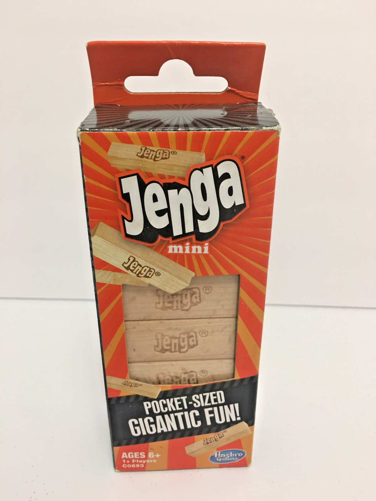 Jenga 6″ Mini Game Hardwood Blocks Pocket-Sized Family Party Hasbro – Wood Toy