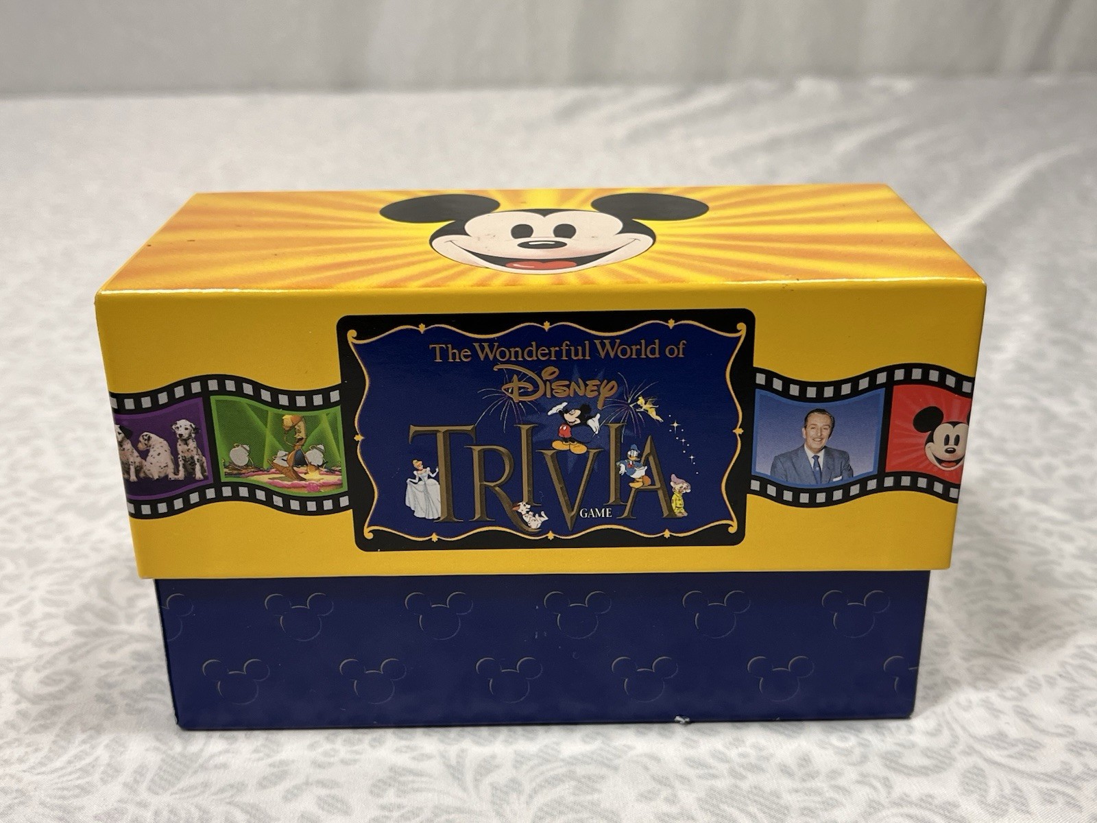 Wonderful World of Disney Trivia Game COMPLETE Gold Tin Mattel Vintage