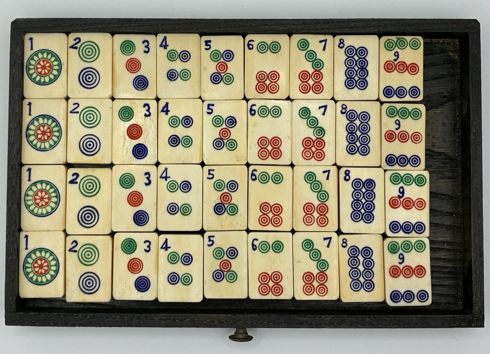 Antique 1923 Piroxloid “The Ancient Game of the Mandarins” Mahjong Set