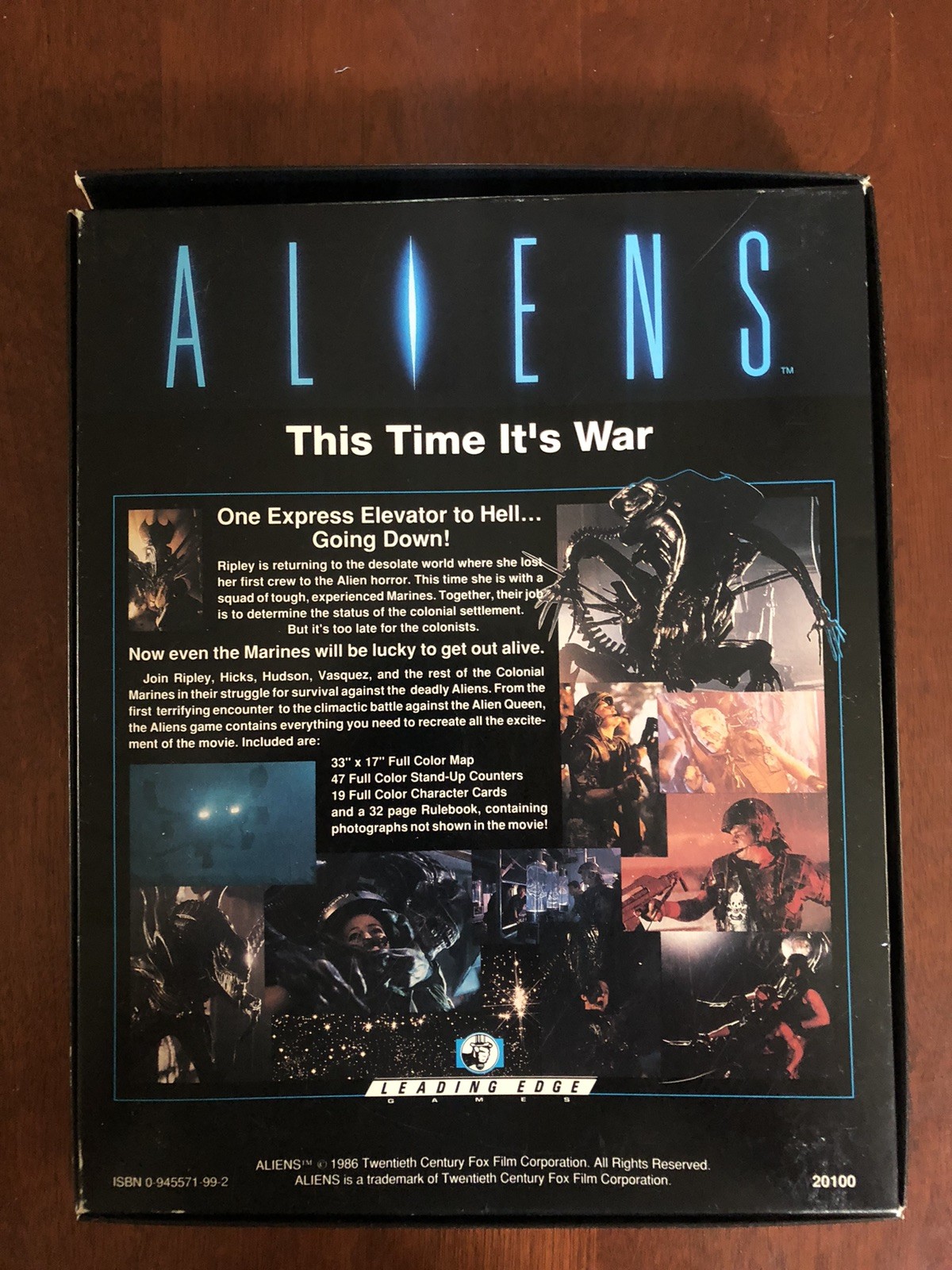 aliens this time its war board game 1989 original complete punched by me