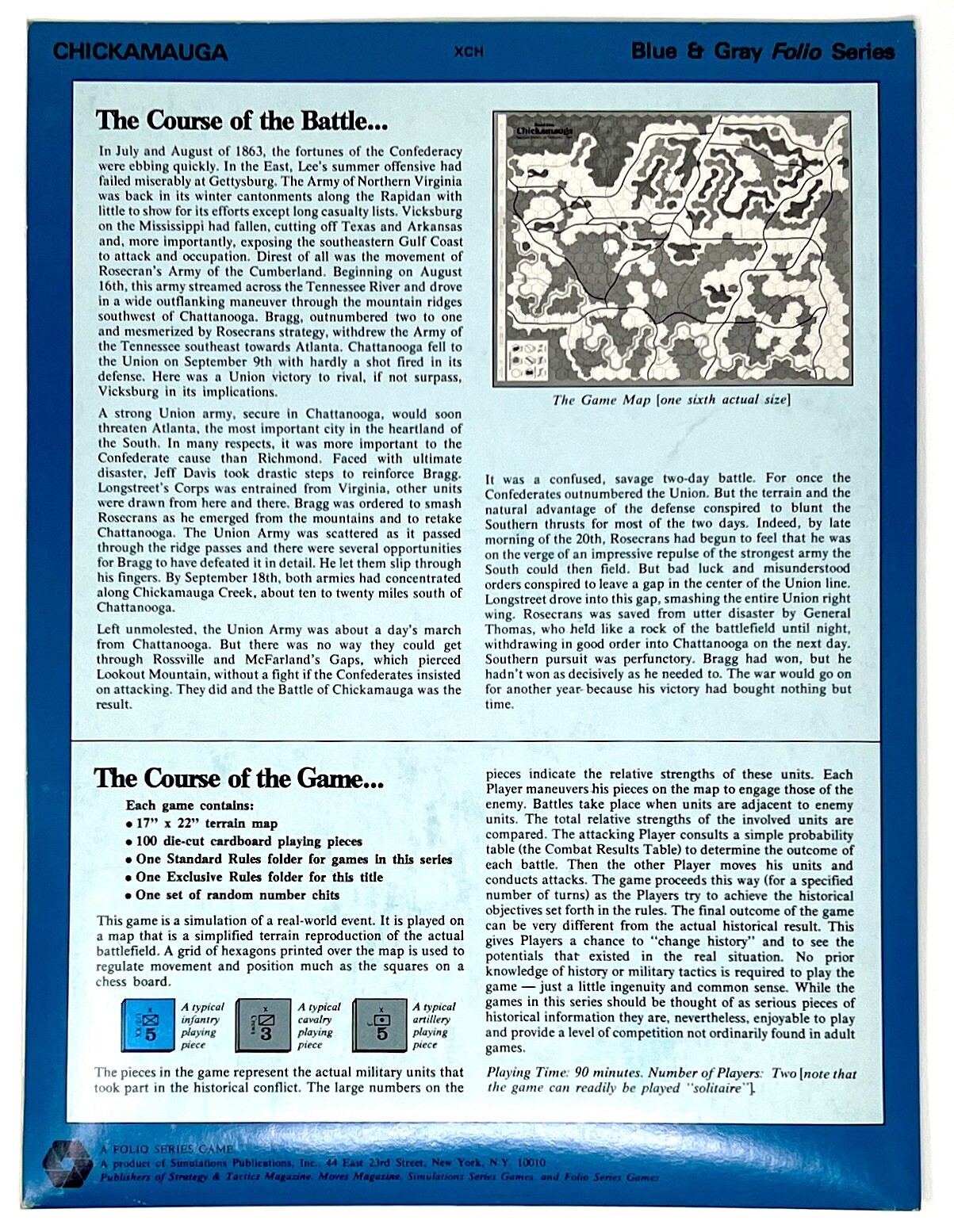 SPI – Chickamauga: The Last Victory (1975) COMPLETE PUNCHED EX