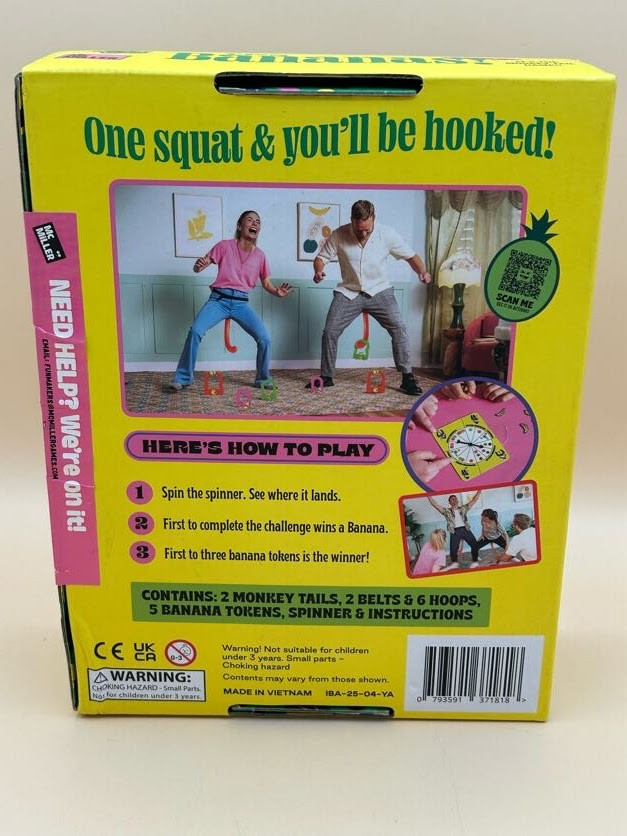 MCMILLER ENTERTAINMENT It’s Bananas! The Monkey Tail Game – Funny – Open Box
