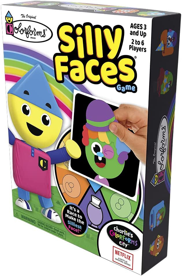 The Colorforms Silly Faces Game • Ages 3+ – 100 • 2 to 6 Players • New in Box