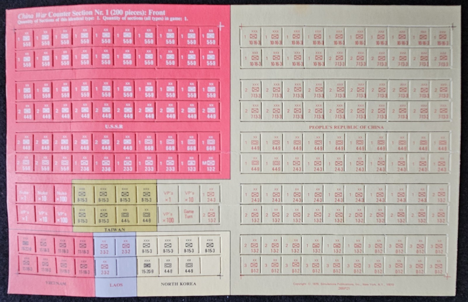 VTG Strategy & Tactics The China War Sino-Soviet Conflict 1980Issue#76 UNPUNCHED