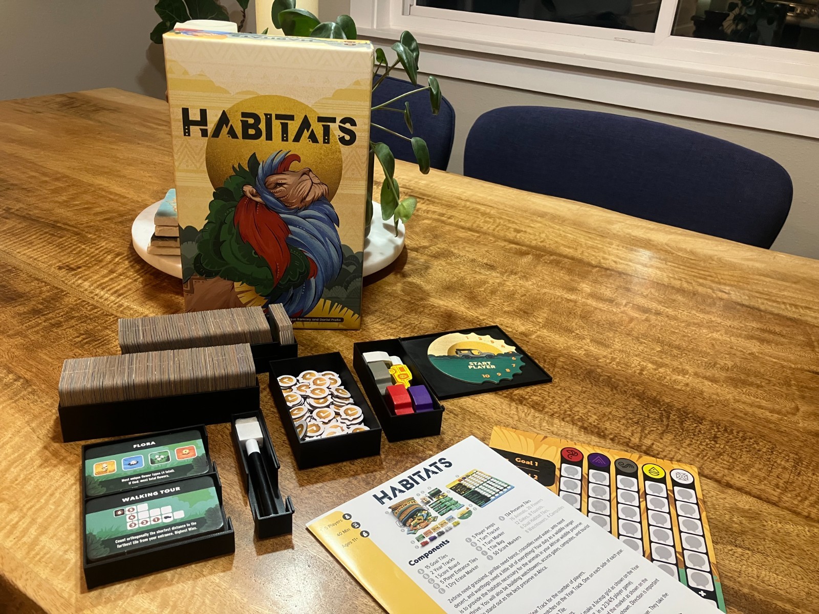 Habitats Board Game Insert with Removable Trays