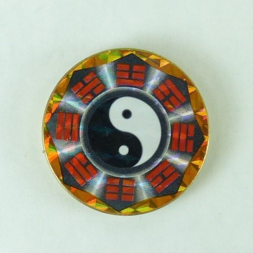 1/4″ Thick 2.5oz Heavy Brass Double Sided Pogs Slammer Poison Skull Yin Yang