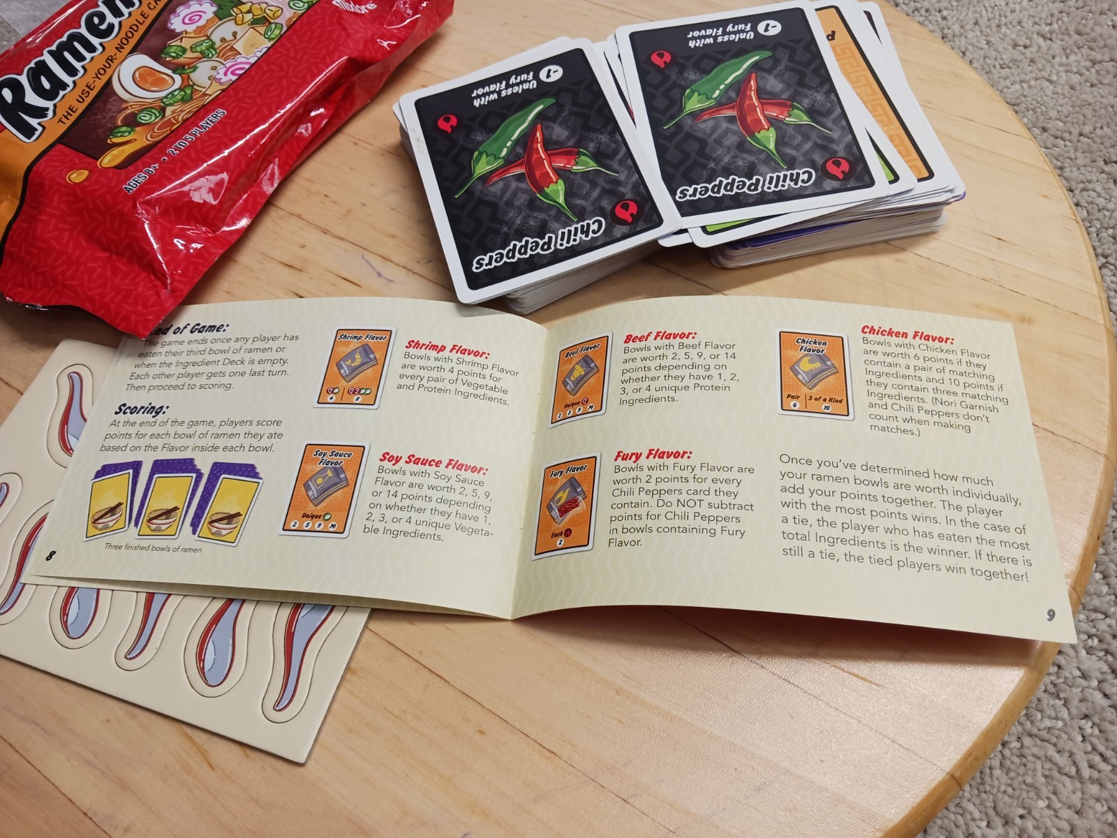 Ramen Fury Card Game Ages 8 & UP 2 to 5 Players Strategy FUN Complete