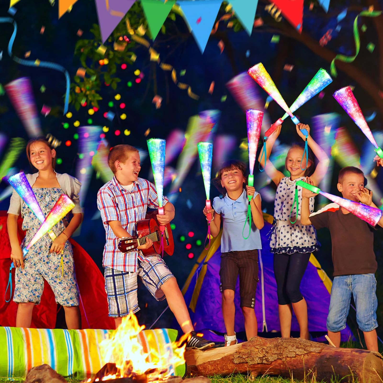 Glow Fiber Optic Sticks 200PCS LED Light Wands Party Supplies SHQDD Dark Favors