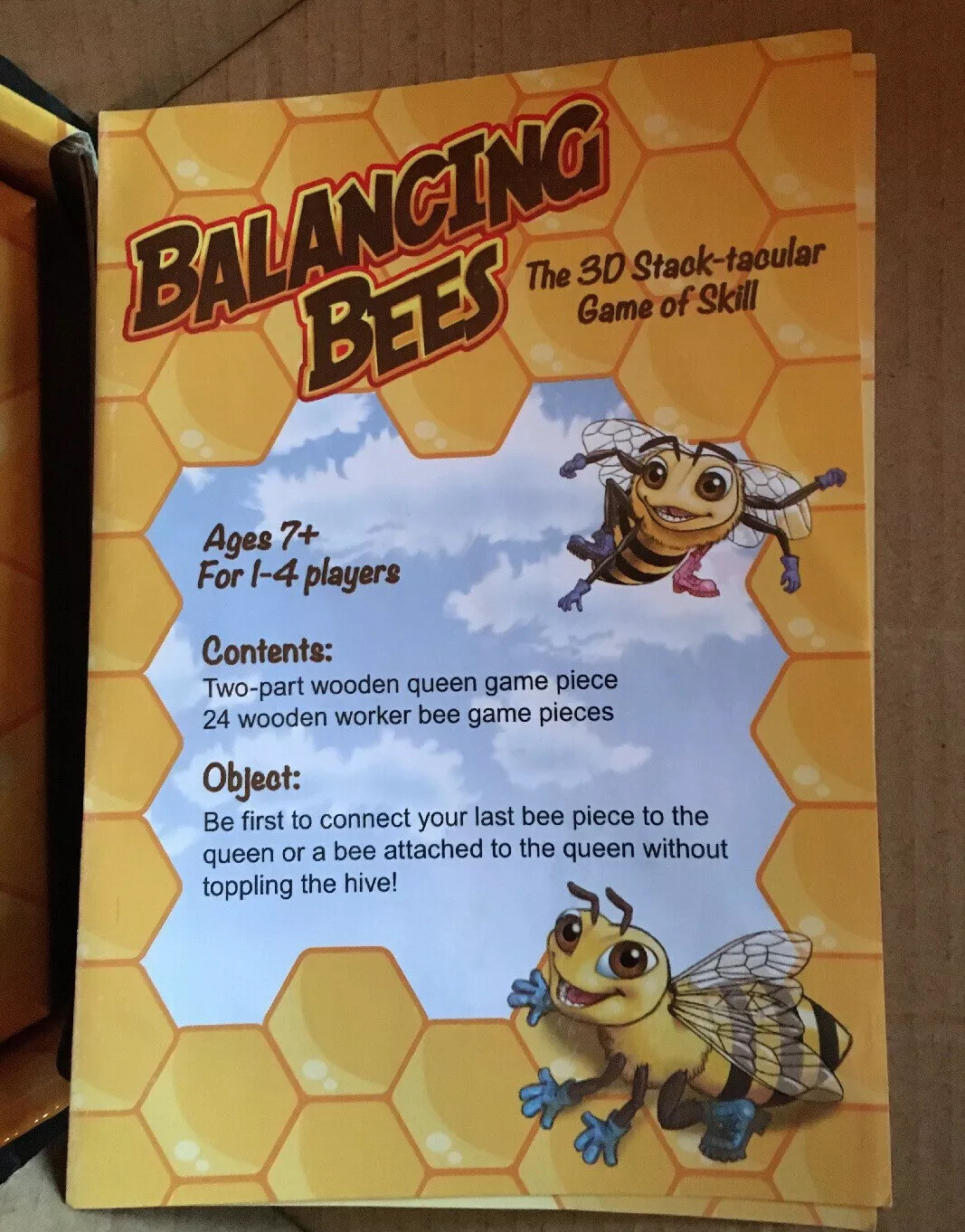 Balancing Bees 3D Stacking Game Of Skill Complete 7+ years 1 to 4 players