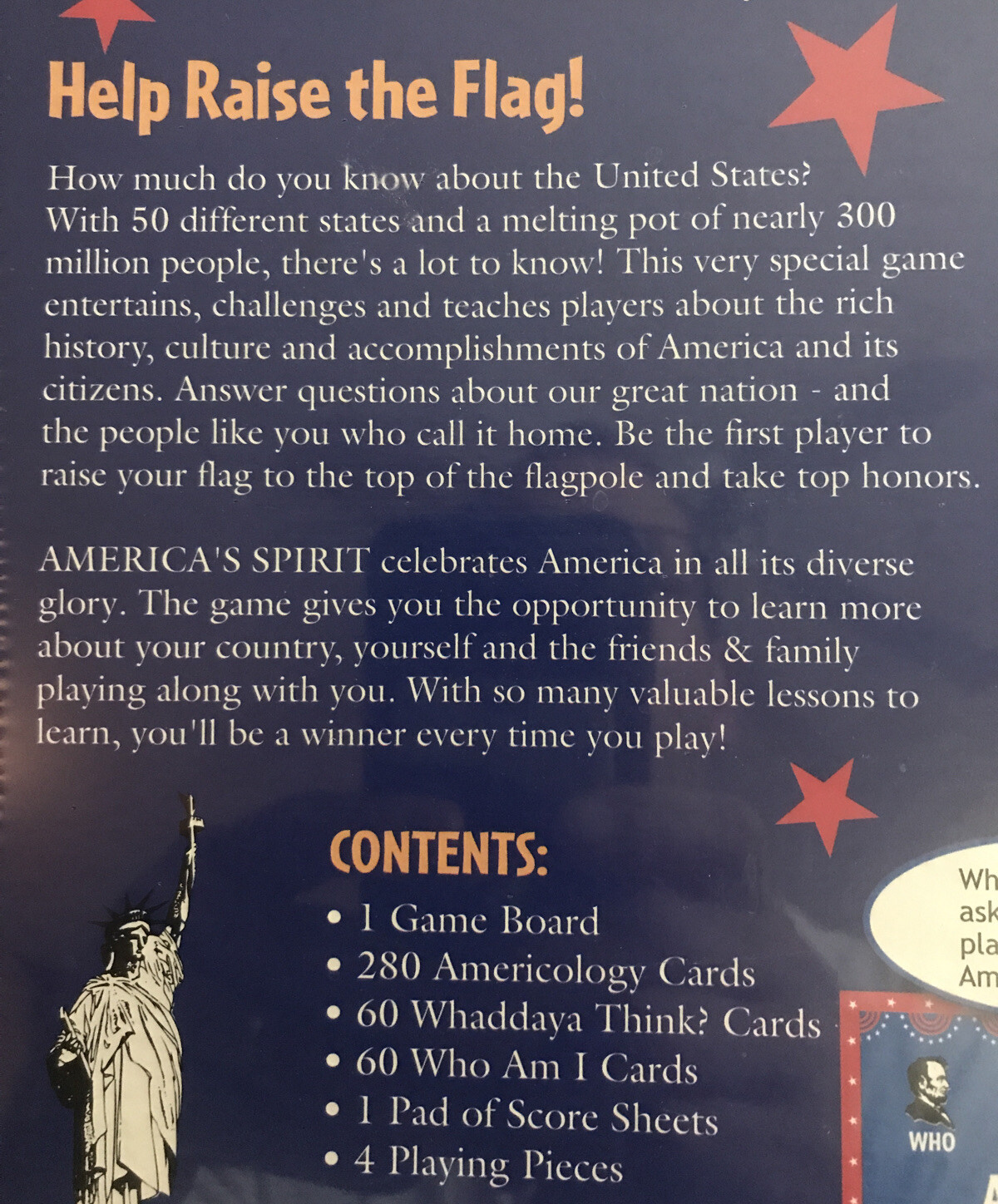 America’s Spirit The Family Game for Patriotic Americans University Games Sealed
