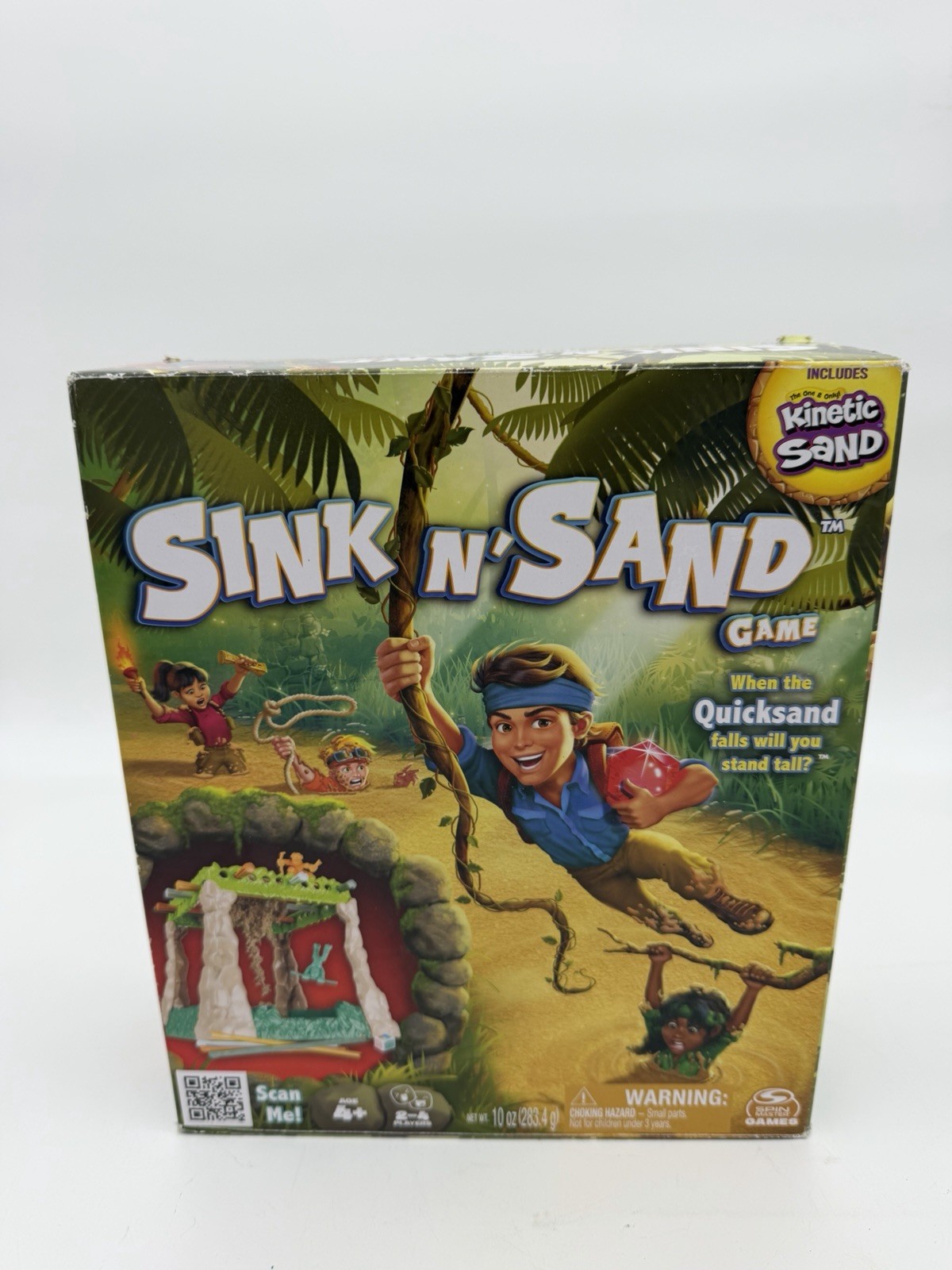 Sink N Sand Game Kinetic Sand Spin Master Jungle Quicksand Board Game