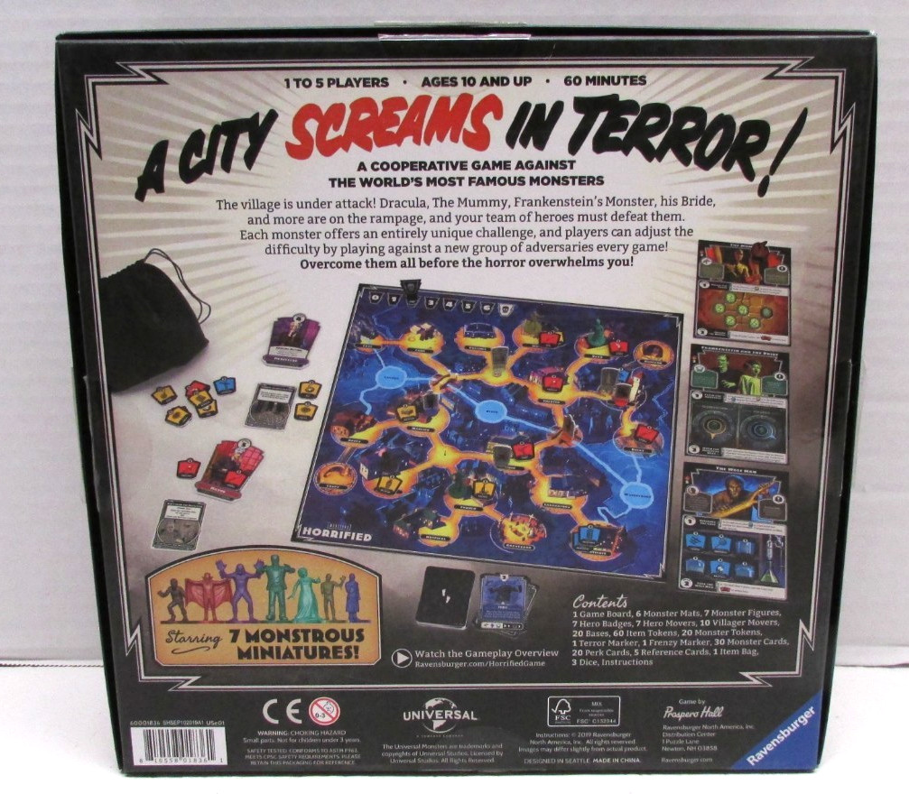 Ravensburger Horrified Universal Monsters Strategy Board Game – Complete