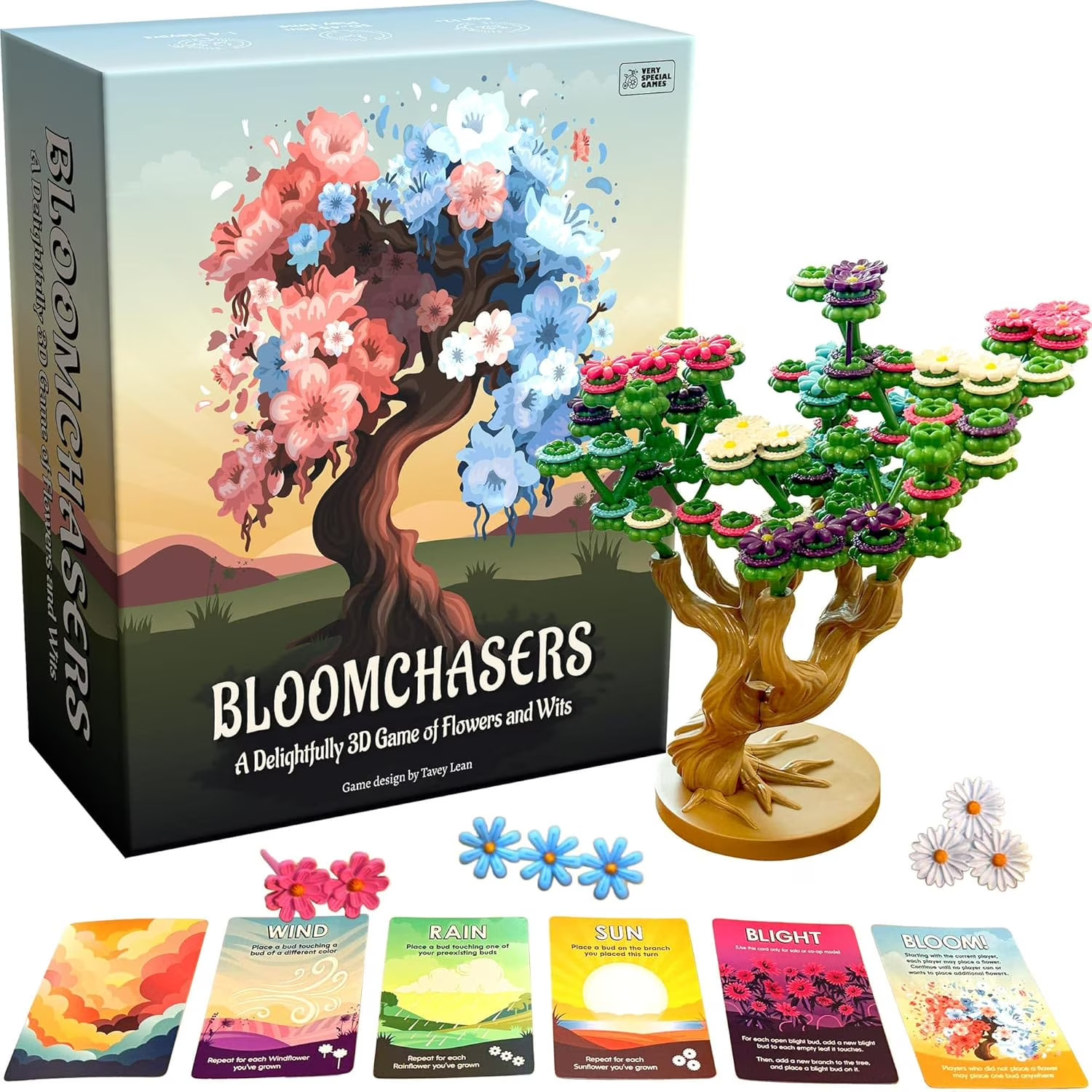 Bloomchasers A Delightfully 3D Game of Flowers and Wits Strategy Board Game NEW
