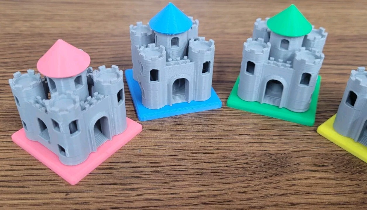 Kingdomino Castles Upgrade- 3d Printed – ANY COLOR