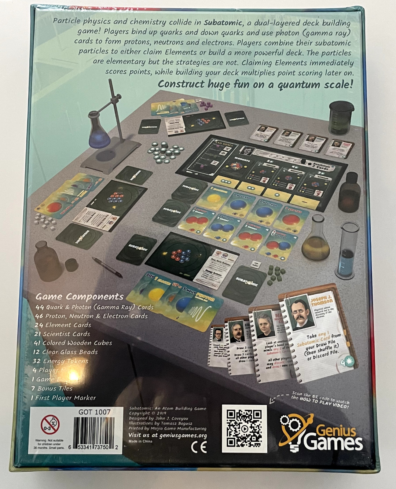 Subatomic An Atom Building Game Genius Games STEM Board Game NEW Sealed