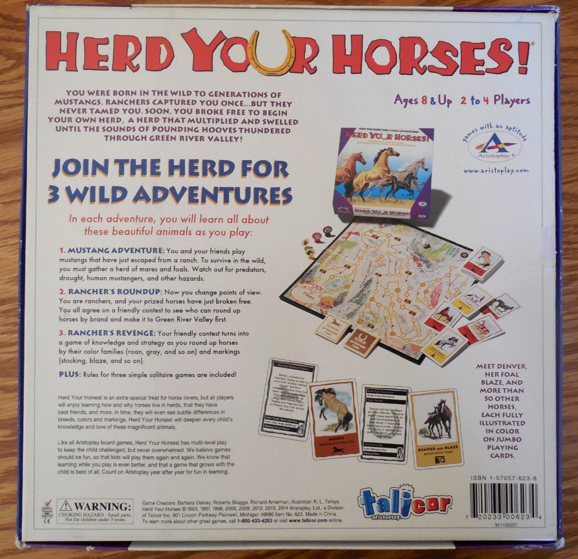 NEW Talicor Aristoplay “Herd Your Horses” Game of 3 Wild Adventures Ages 8+