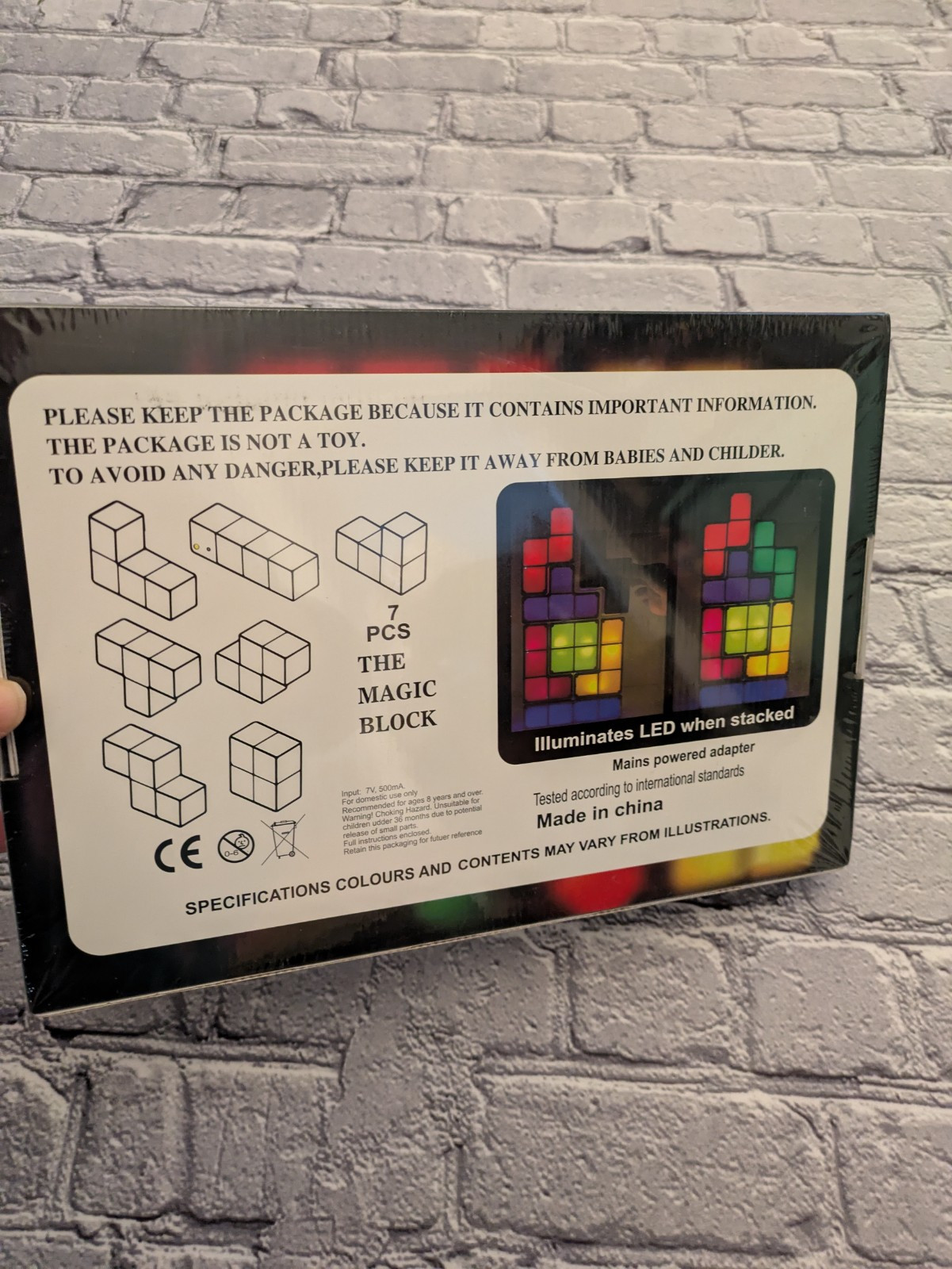 NEW SEALED The Magic Block Brick Game LED 8+ Years