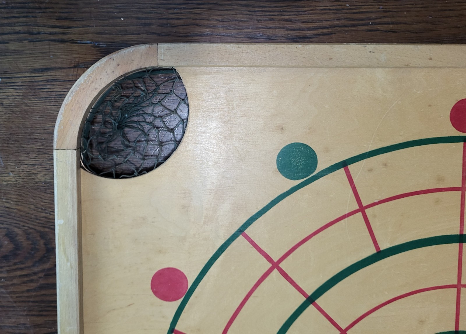 Vintage 1940`s Carrom Wood Game Board #85 ( no pieces )