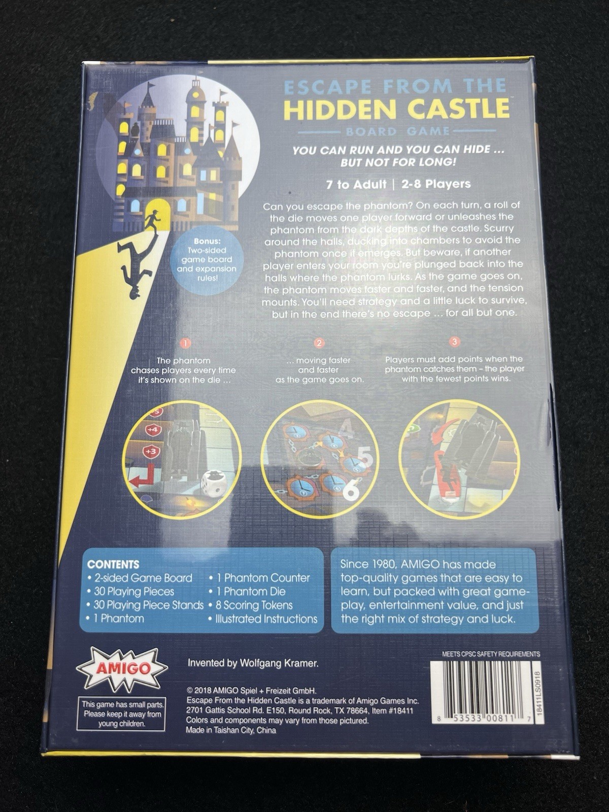 AMIGO Escape from the Hidden Castle Board Game 2-8 Players Ages 7+ 2-Sided Board