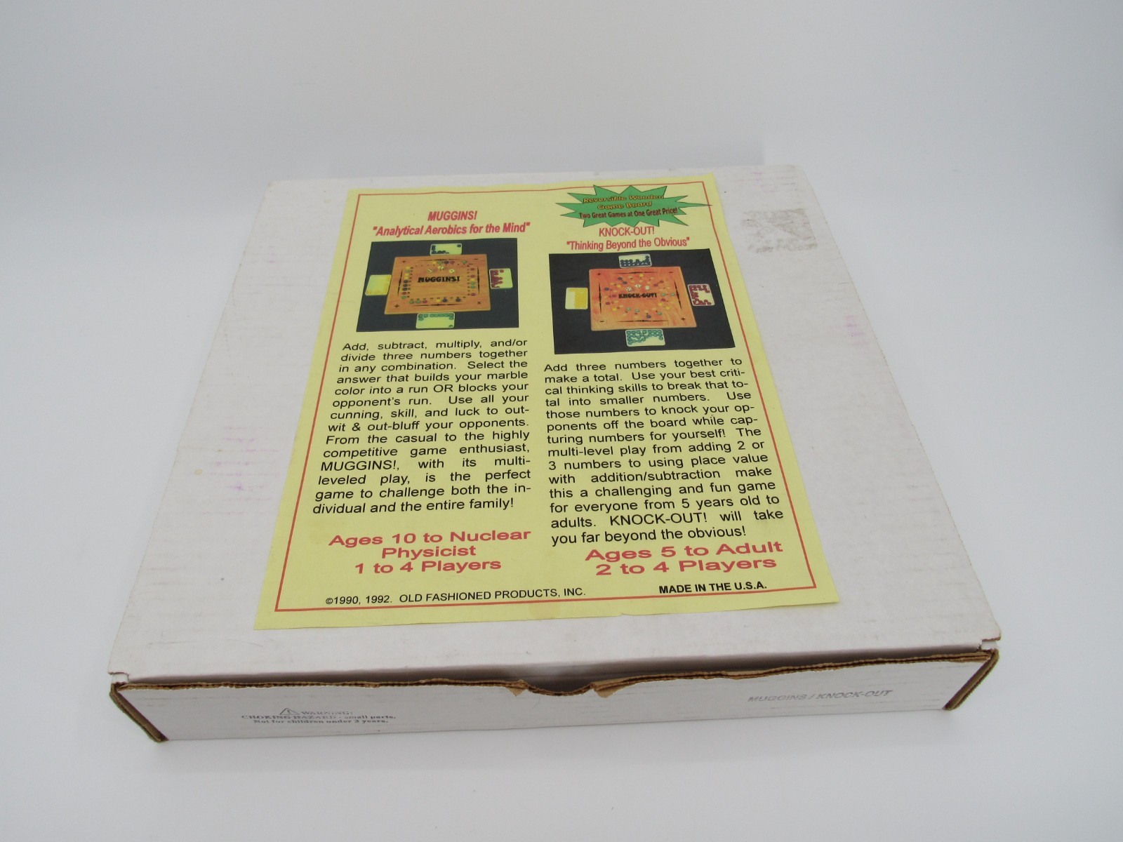 Muggins & Knock-Out Reversible Wooden Board Games Complete