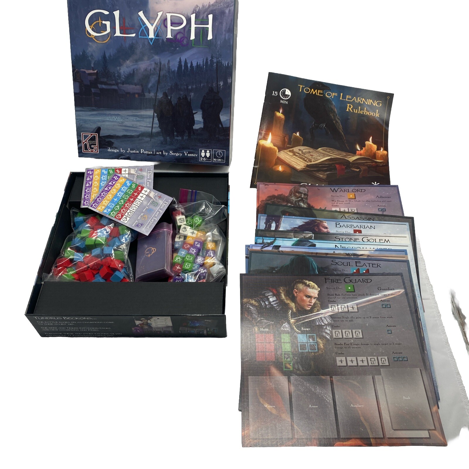 2017 GLYPH Kazoodoo Games Board Game Justin Potter 2-6 Players Complete