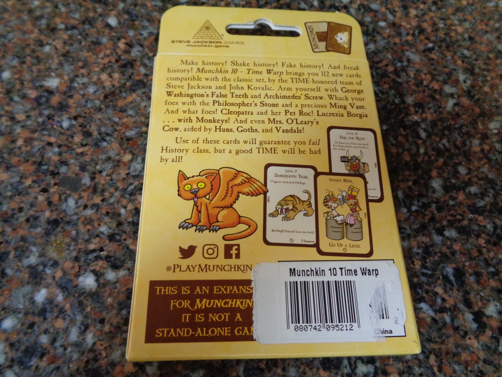 Munchkin 10 Time Warp Expansion Pack 112 Cards Brand New Steve Jackson