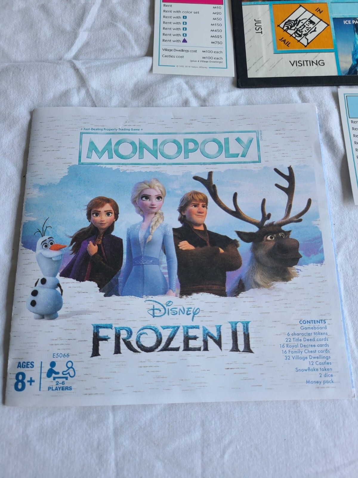 Disney Frozen 2 Monopoly Board Game Complete Elsa Olaf Anna Family Games Hasbro