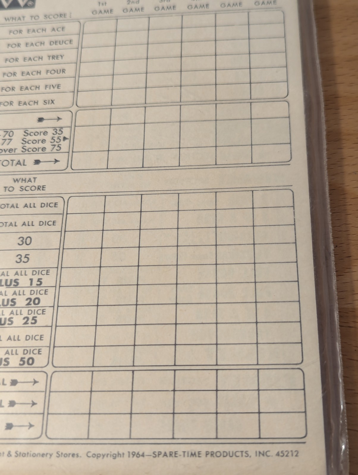 NOS Vintage 1964 Kismet Game Score Pads by Spare Time Products – 4 Pads – Sealed