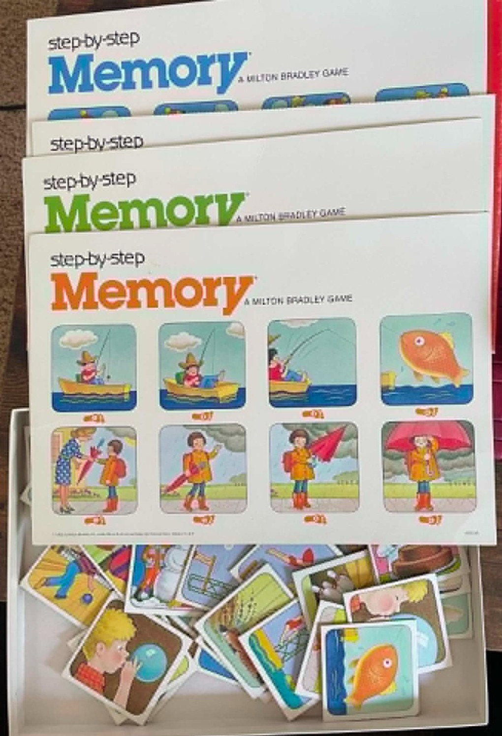 Vintage 1983 Milton Bradley Step-by-Step Memory Game with Box Complete GA1