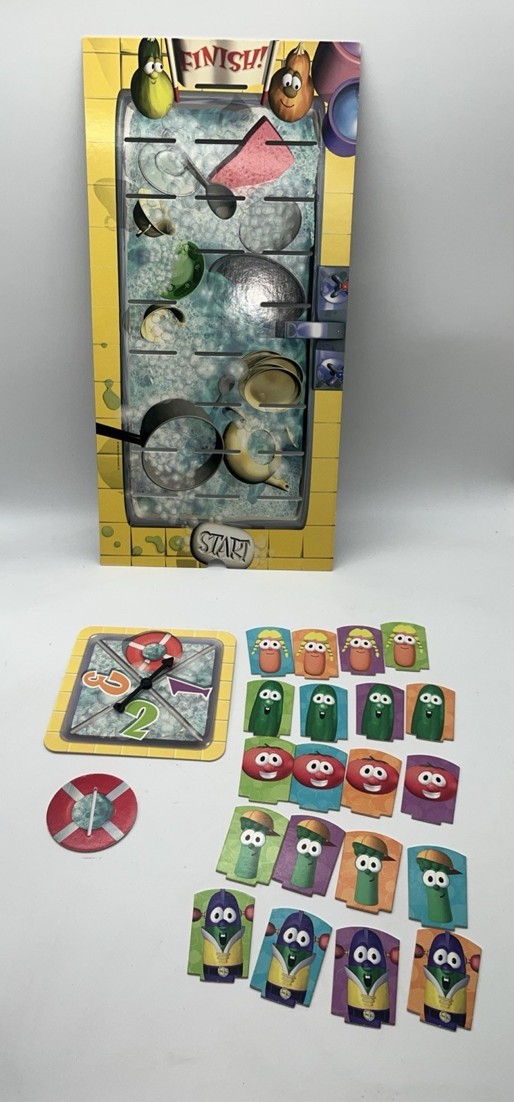 1999 Don’t Sink in the Sink! VeggieTales Board Game Big Ideas Veggie Tales