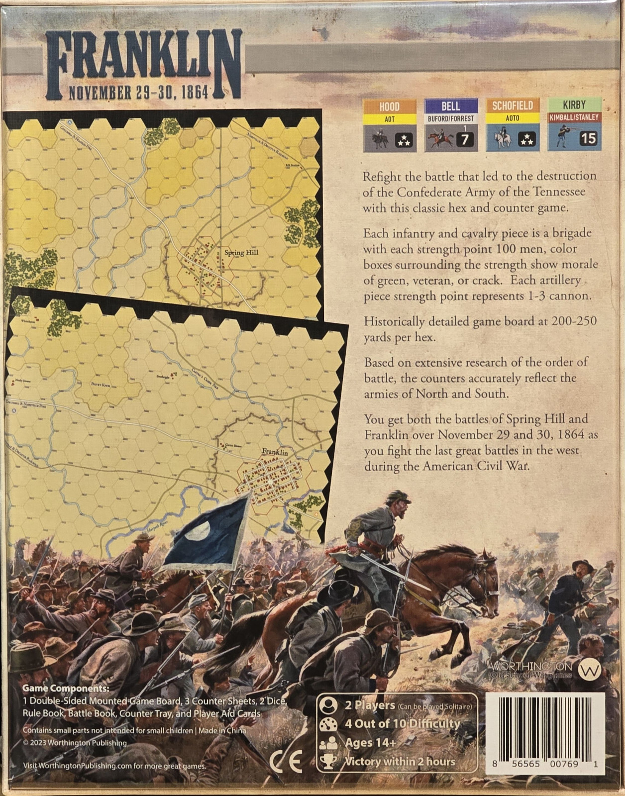 Worthington Games Franklin 1864 New In Shrink Wrap Fast Shipping