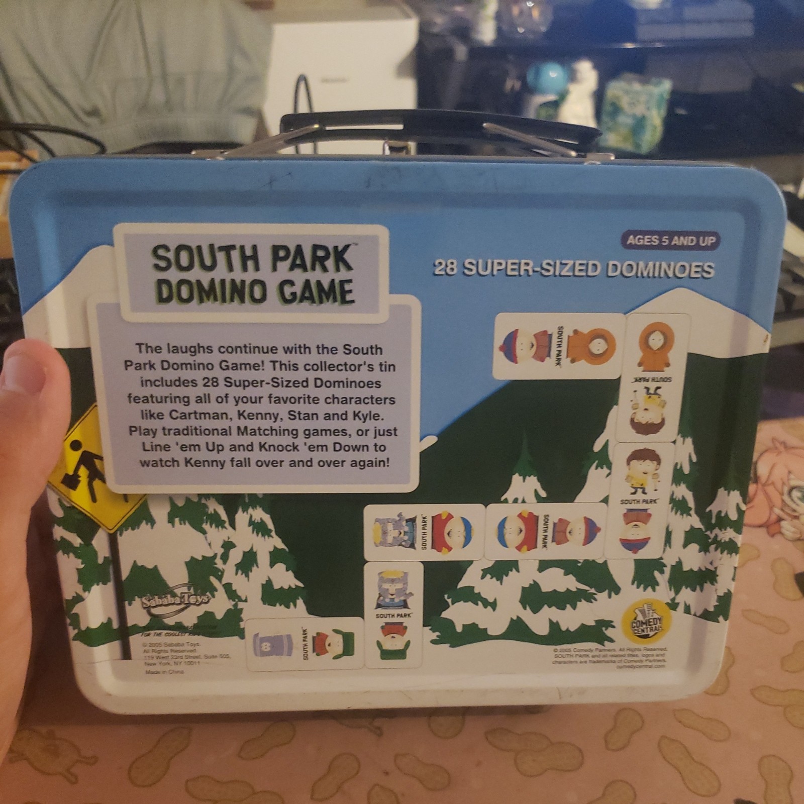 South Park Comedy Central Domino Game 28 Super-Sized Dominoes With Lunch Box Toy
