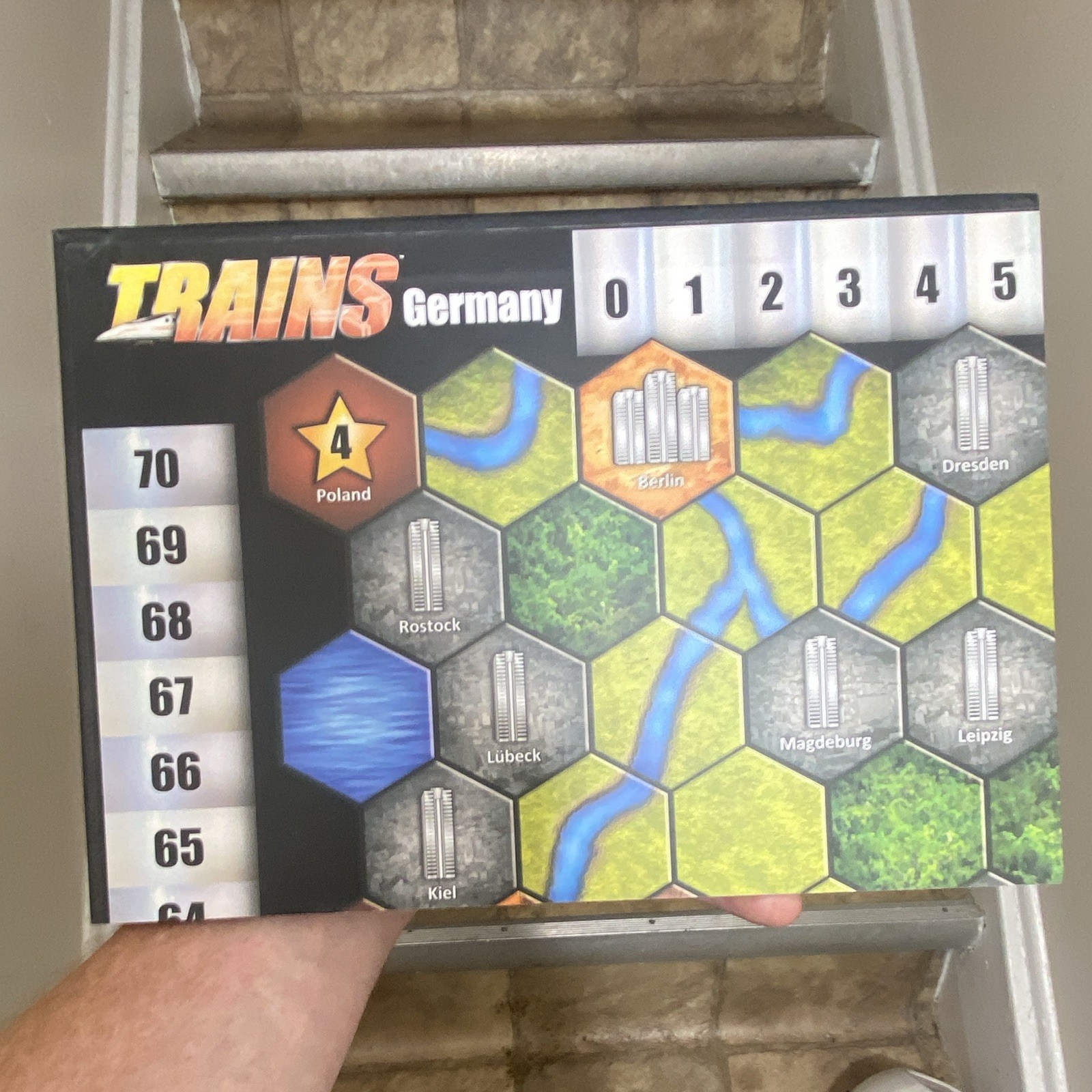 Trains Trains Germany Game Board / Map Board Hexagon Tiles 2+ Players 12+