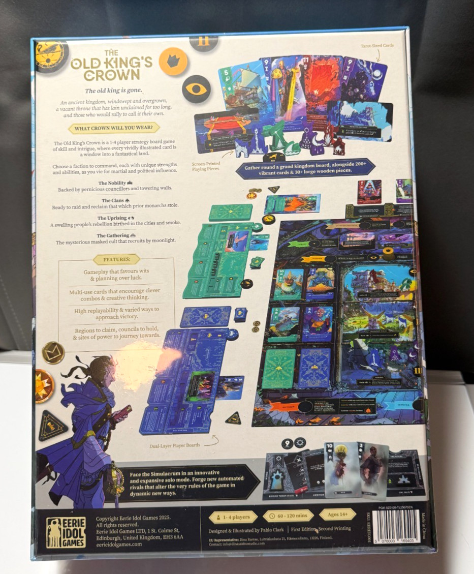 The Old King’s Crown Board Game – Brand New – Ready To Ship