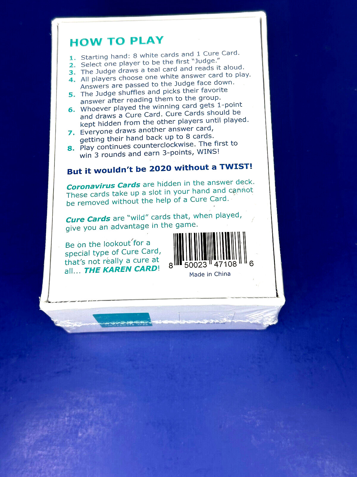 The 2020 Game Ages 14 and Up 30-60 Minutes 4-10 Players NEW Sealed Card Game